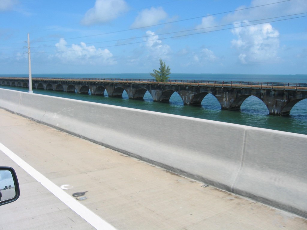 Driving down the Florida Keys.