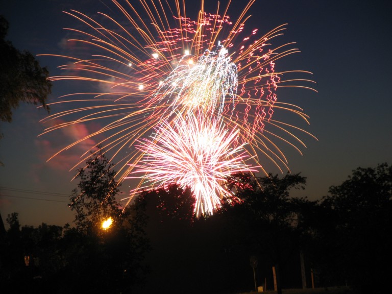 Fireworks w/family in Mitchell S.D.