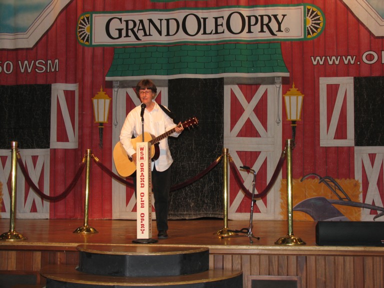 Kathy on the Opry stage.