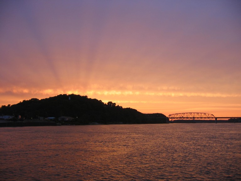 Sunset on the Mississippi, at Hannibal