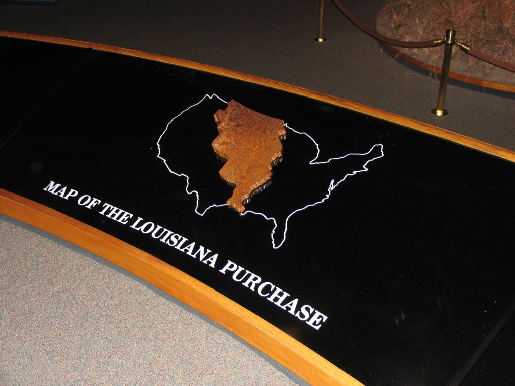 Map of the Louisiana Purchase, in the Museum of Westward Expansion