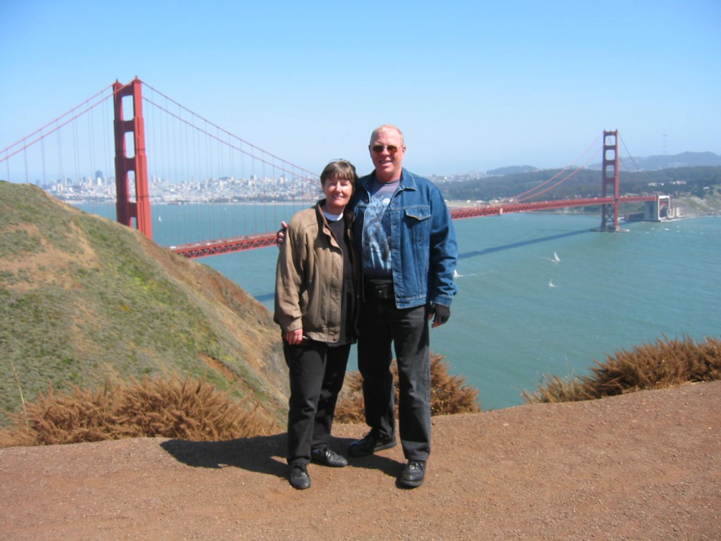 Kathy and I at Golden Gate viewpoint.