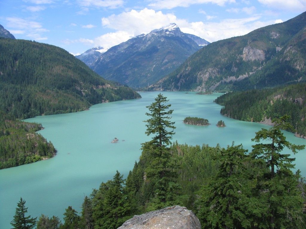 Reservoir behind Ross Dam on North Cascades Highway.