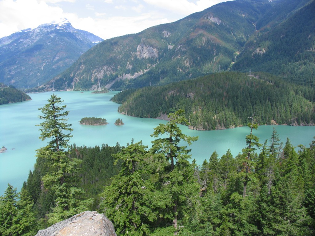 Reservoir behind Ross Dam on North Cascades Highway.